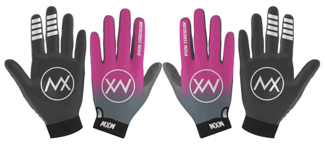 Grey/Pink MXM Gloves